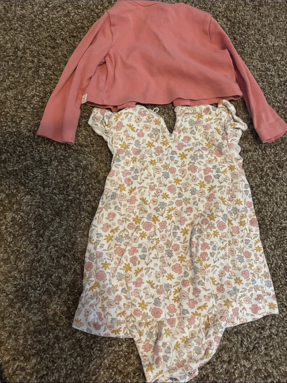 Baby Girls Mixed Romper & Dress Bundle - Pink, White, Navy Floral - Picture 3 of 11